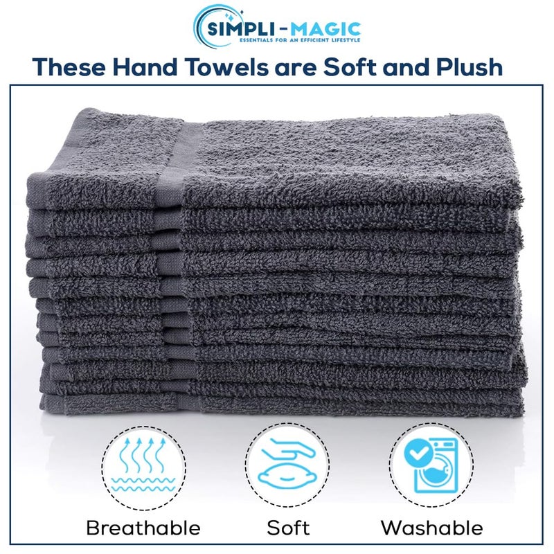 SIMPLI-MAGIC Towels, Hand, Gray 12 Count - Image 3